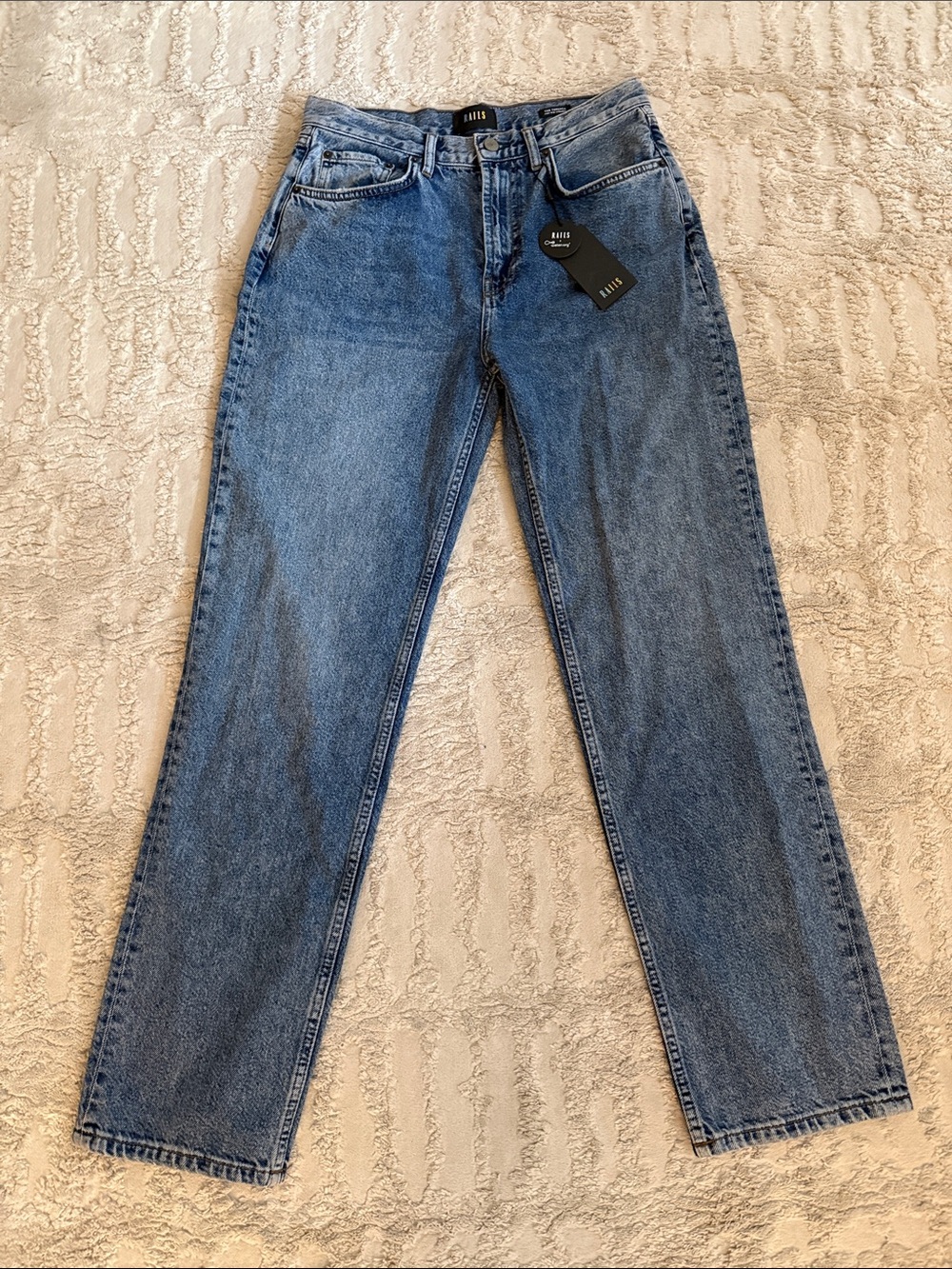 Rails Straight Leg Topanga High-Rise Jeans in Medium Blue Wash